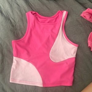 Pink crop top